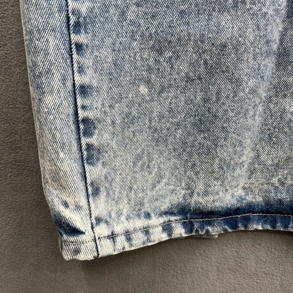 VINTAGE Limited Express Size 7 Pencil Skirt Acid Wash Blue High Waisted - Picture 3 of 5